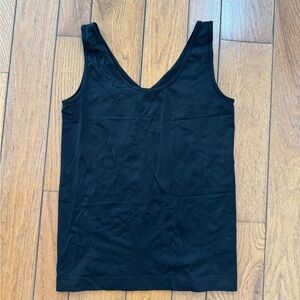 White House Black Market V-Neck Black Tank Top - Reversible for Scoop or V Neck